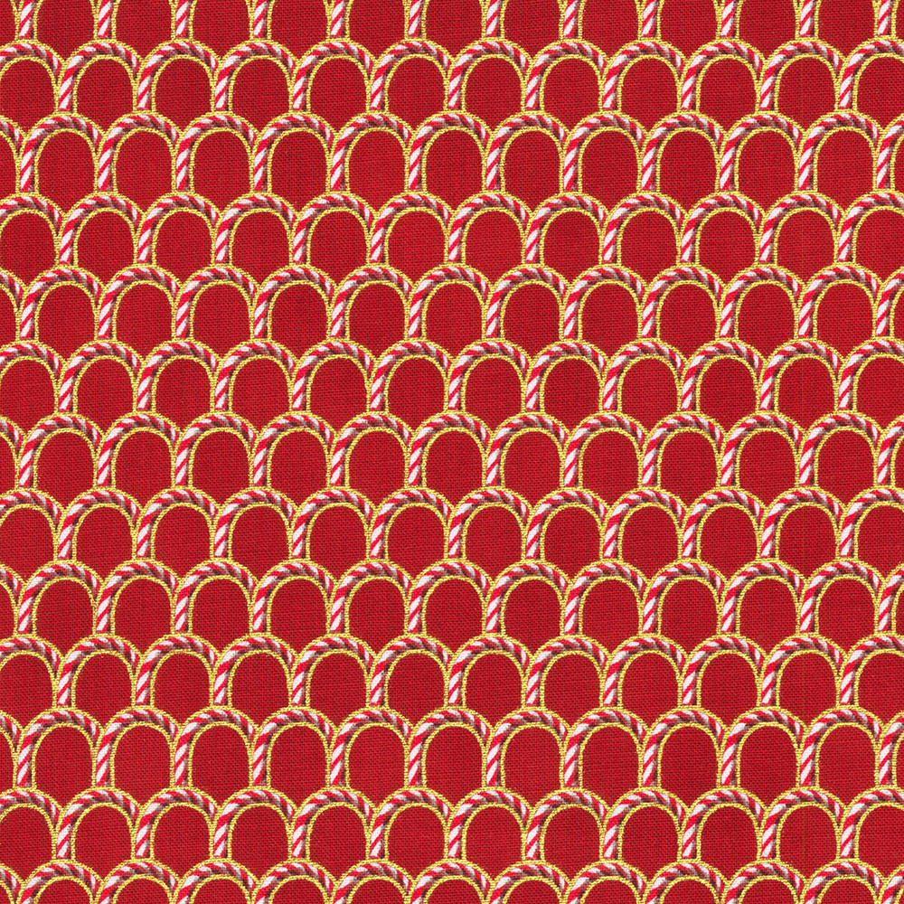 Holiday Flourish Peppermint Twist Crimson