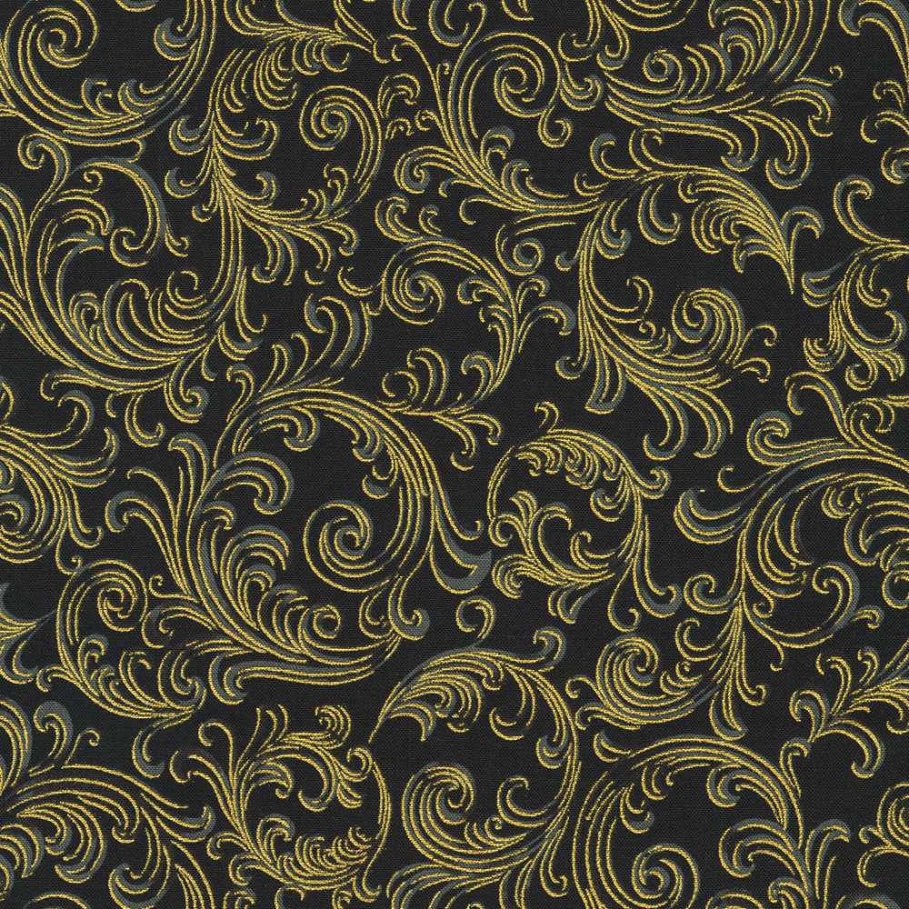 Holiday Flourish Peppermint Twist Black