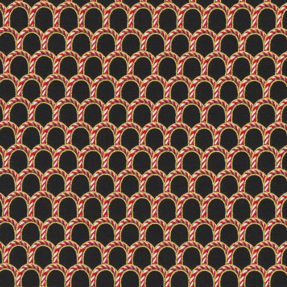 Holiday Flourish Peppermint Twist Black