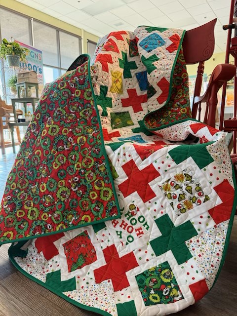 Grinch using Oliva Quilt Pattern