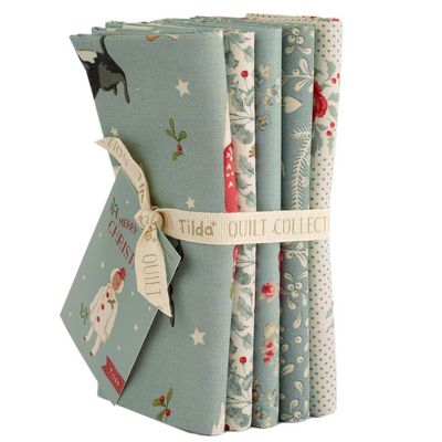 Tilda Merry Little Christmas Duck Egg FQB 5pc