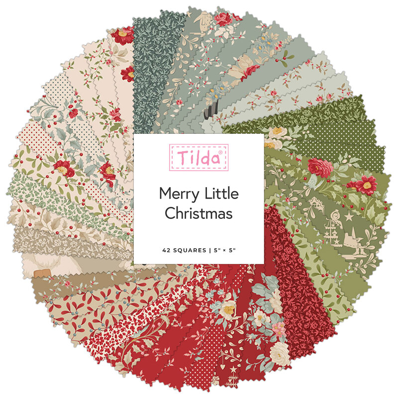 Tilda Merry Little Christmas 5" Charm Pack