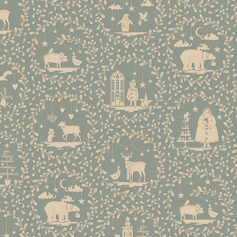 Tilda Merry Little Christmas Paperscenes Duck Egg