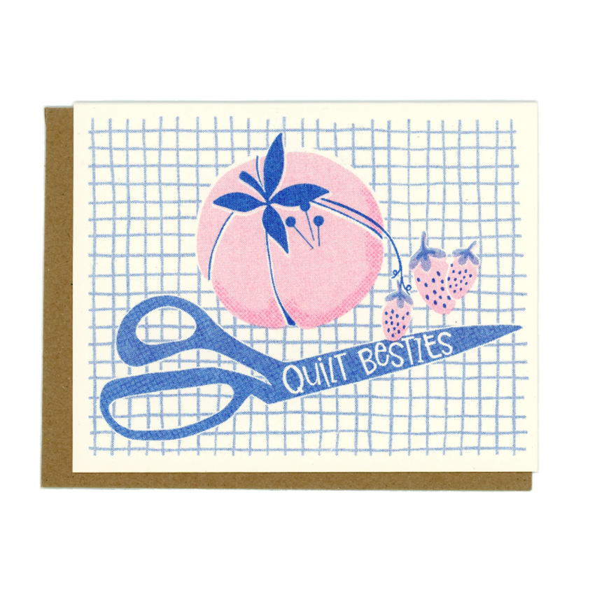 Quilt Besties Risograph Card