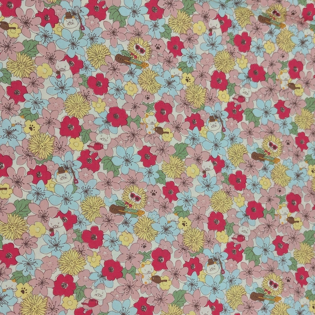 Kobayashi Bright Flowers And Hidden Cats