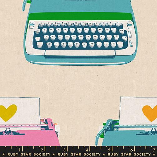 Best Day Ever Canvas Natural Typewriters