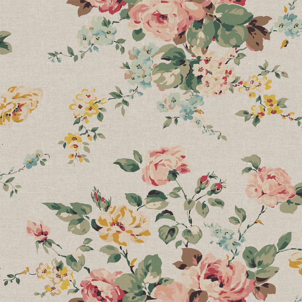 Rose & Violet's Bouquet 58/60" Linen