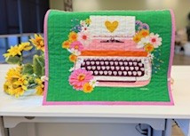 Just My Type Sewing Machine Cover Pink & Green