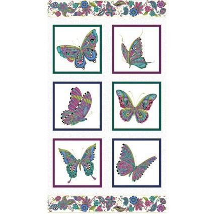 Alluring Butterflies Panel 24"