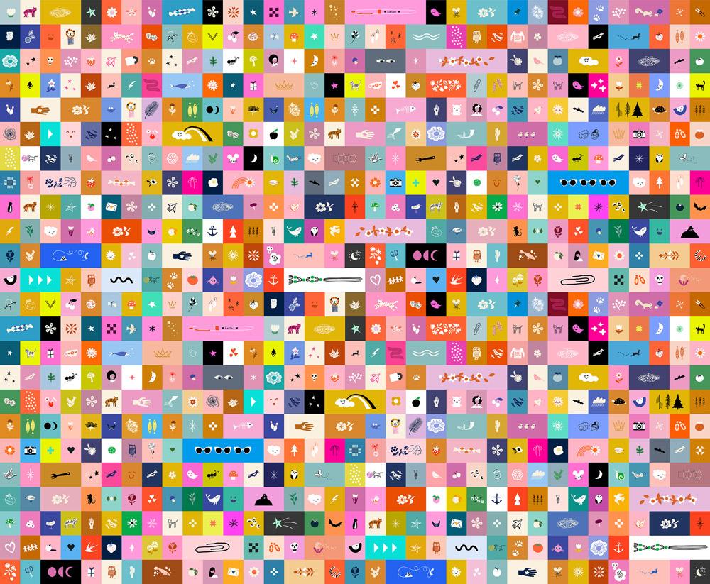 Ruby Star Selvedge Magic Icons