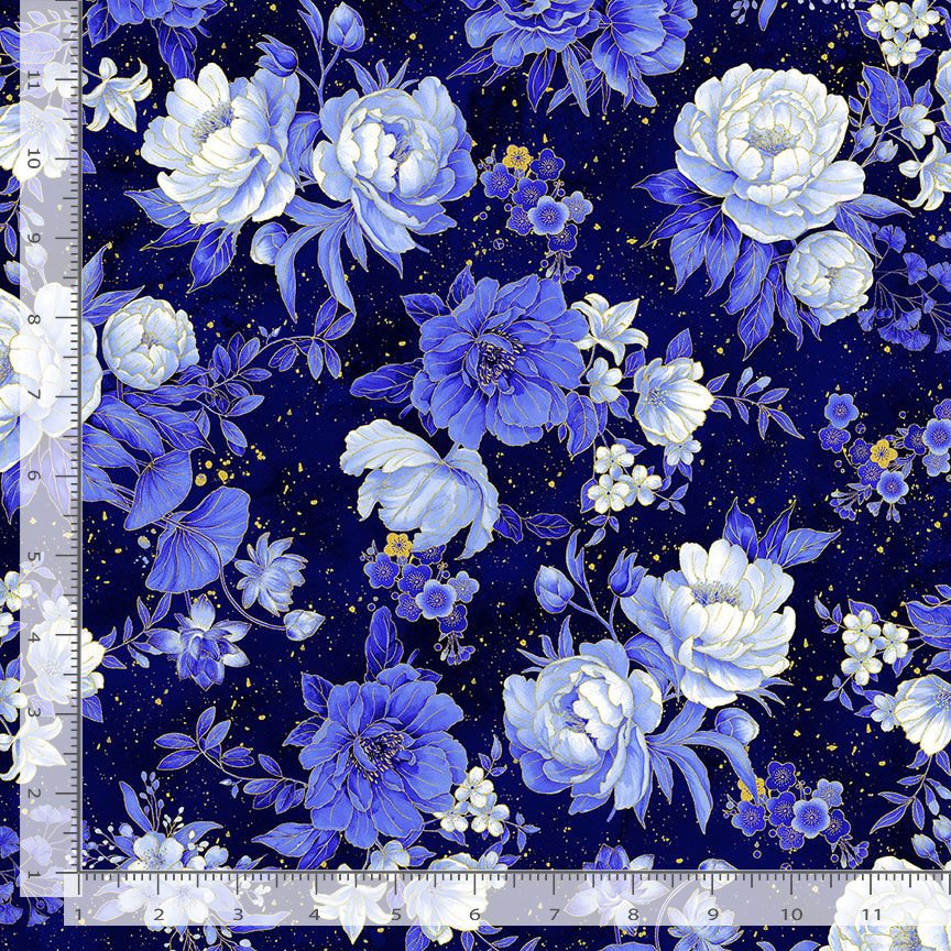 Moonlight Metallic Floral