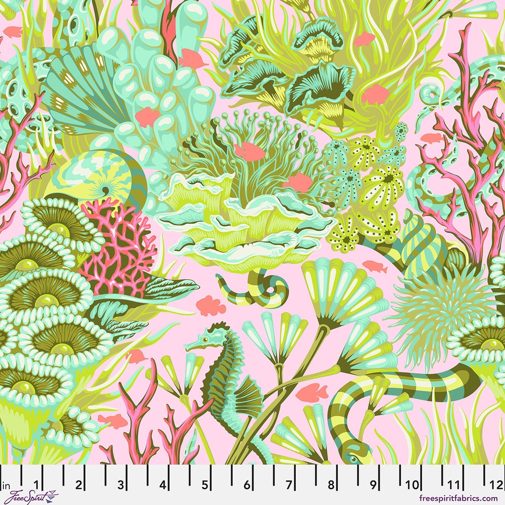Tula Floral Reef Reef What You Sew Coralline