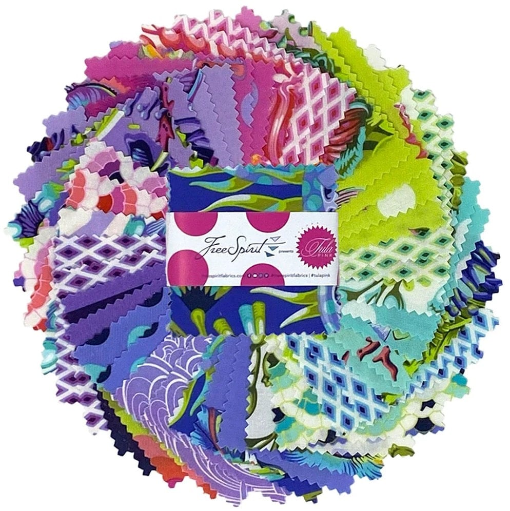 Tula Pink Floral Reef 2.5" Mini Charm Pack