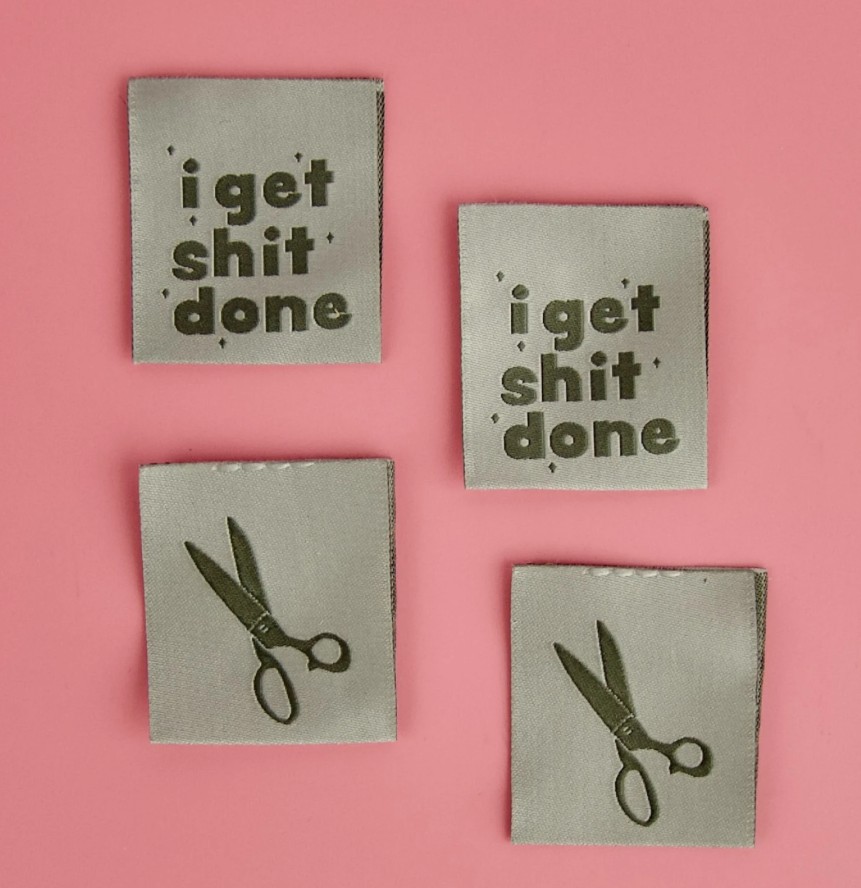 I Get Shit Done Sewing Labels