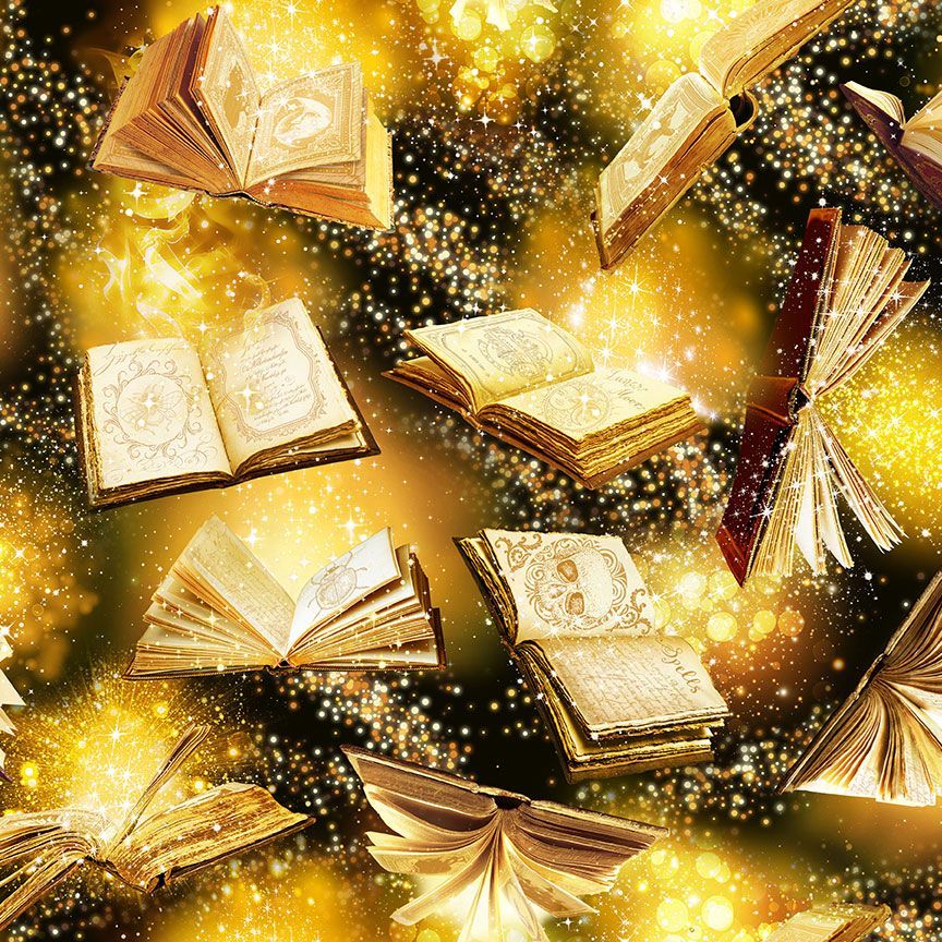 Flying Magic Spell Books