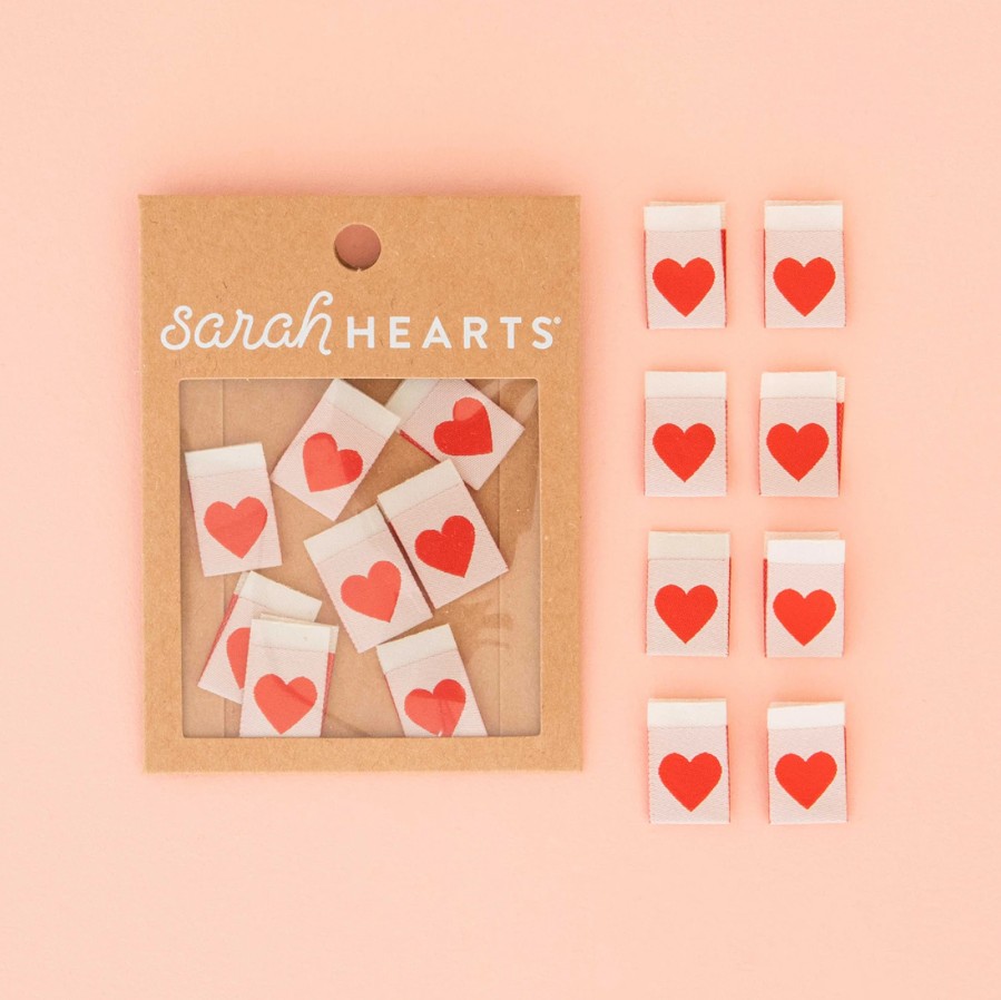 Read Heart Woven Labels