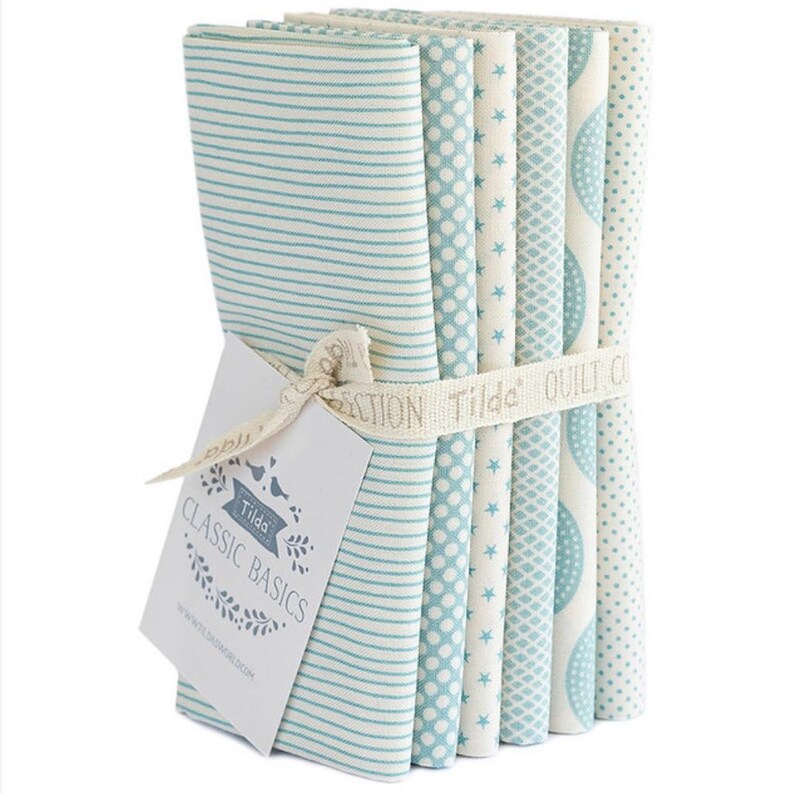 Tilda Basic Classics FQB Light Blue 6ct