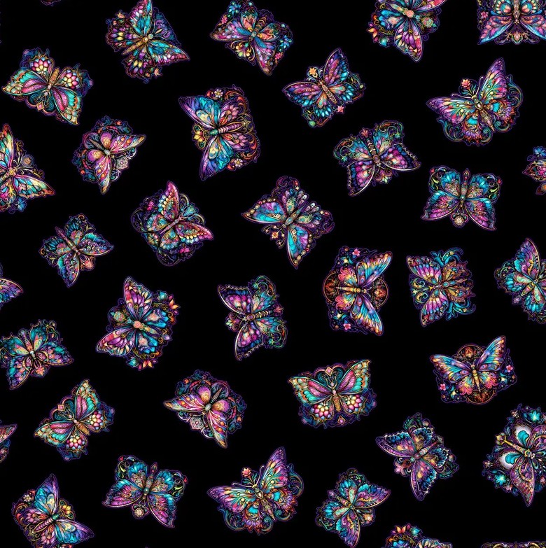 Night Flight Butterfly Toss Black