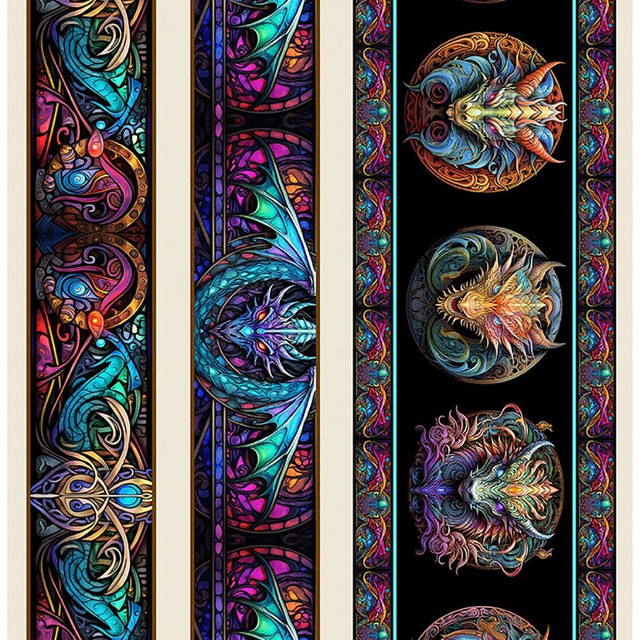 Dragon's Song Border Stripe Multi