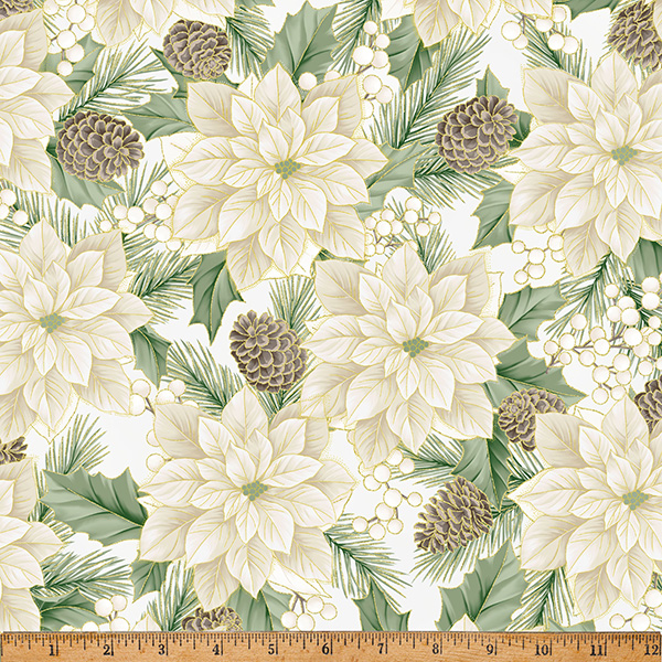 Christmas Wish Metallic Pine Parchment/Gold