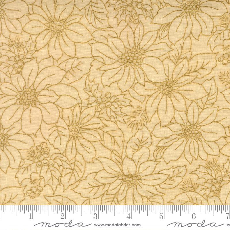 Merry Manor Metallic Blooms Cream