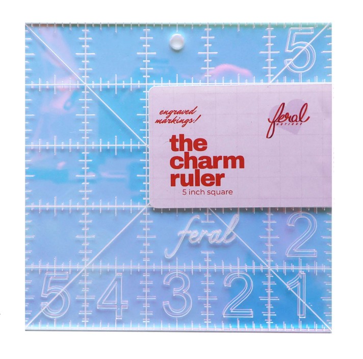 Iridescent Charm Square Ruler 5"