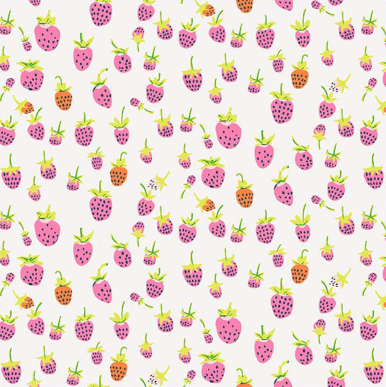 Heather Ross Strawberries Blush