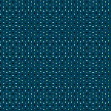 Peonies & Posies Dots Dark Navy