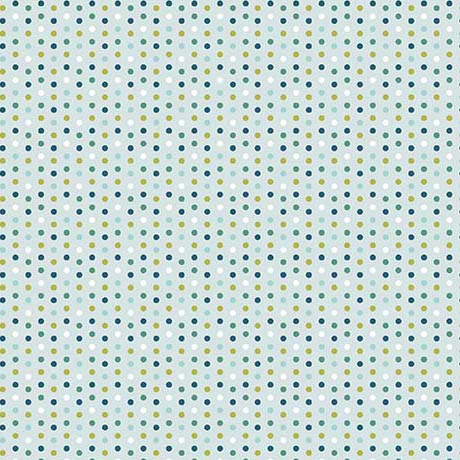 Peonies & Posies Dots Light Dusty Aqua