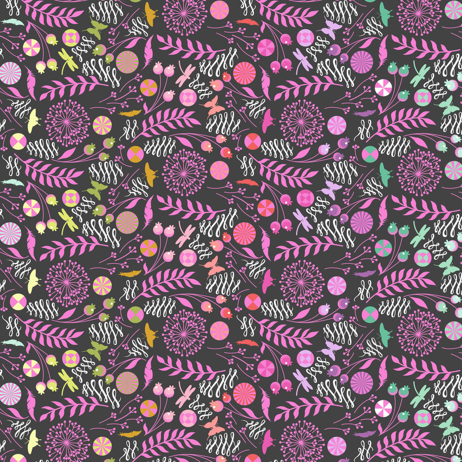 Tula Pink Prince Charming Déjà Vu Dandelion Licorice
