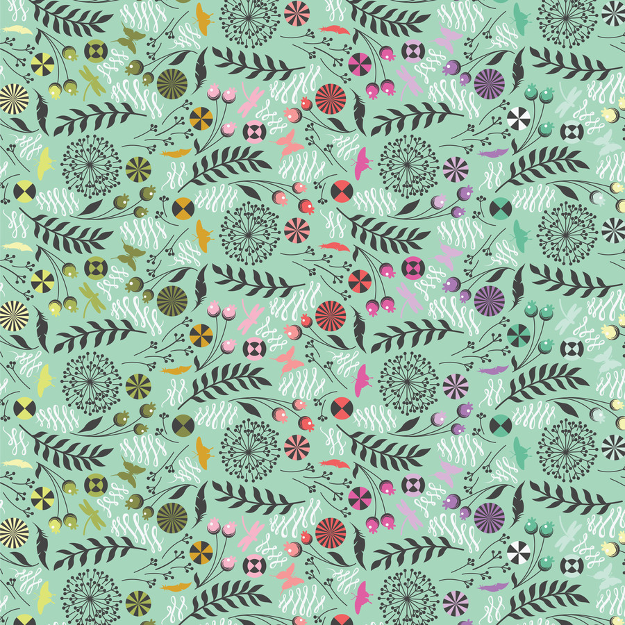 Tula Pink Prince Charming Déjà Vu Dandelion Sweetmint