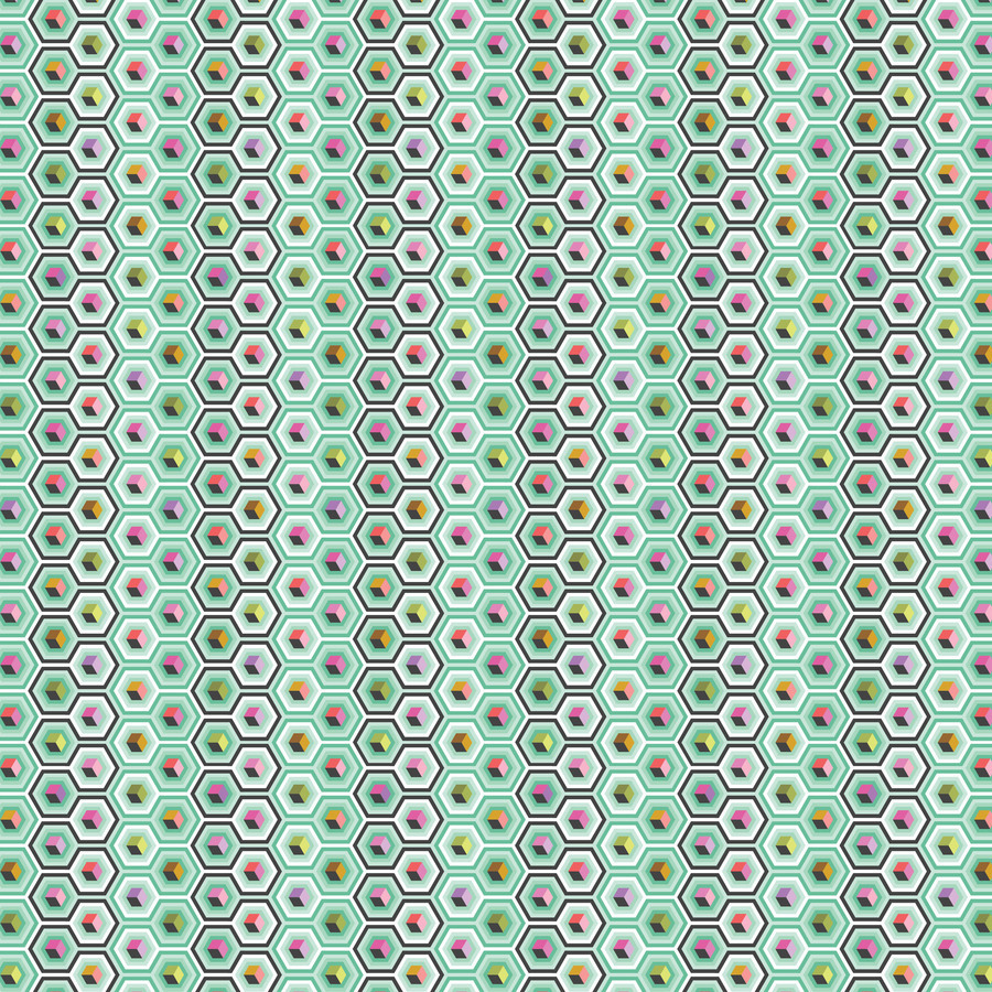 Tula Pink Prince Charming Déjà Vu Hex Box Sweetmint