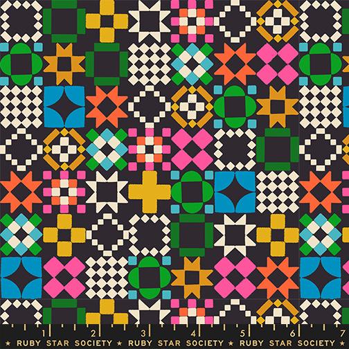 1-800-Notion Quilty Patchwork Soft Black