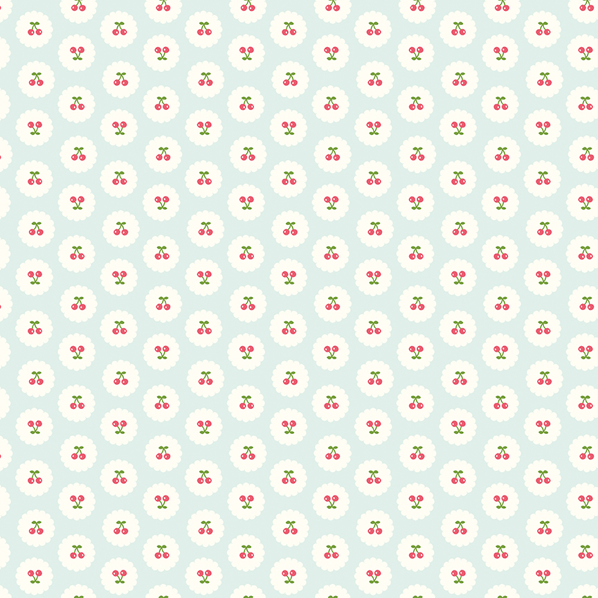 Cotton Nook Cherries Blchd Den