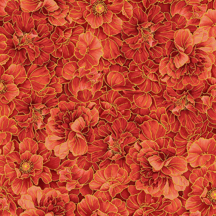 Imperial Bloom Packed Peony Metallic