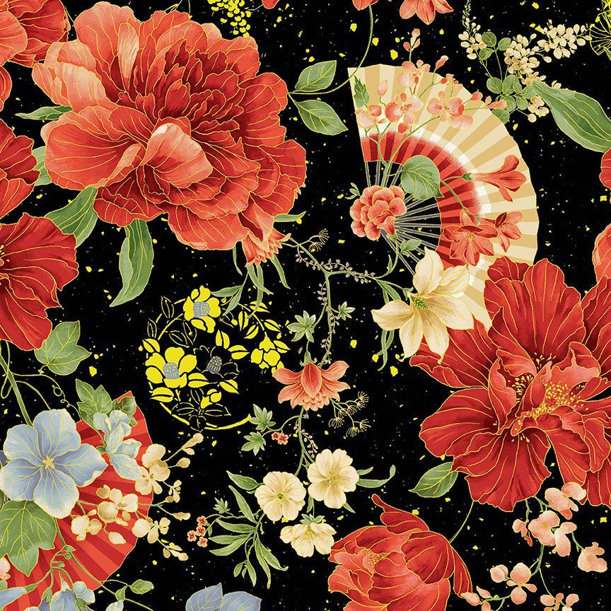 Imperial Bloom Floral Metallic