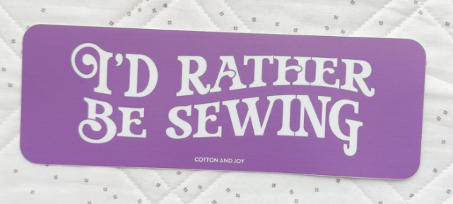 I'd Rather Be Sewing Bumper Sticker