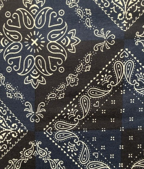 Hankerchief Motifs Navy Sevenberry