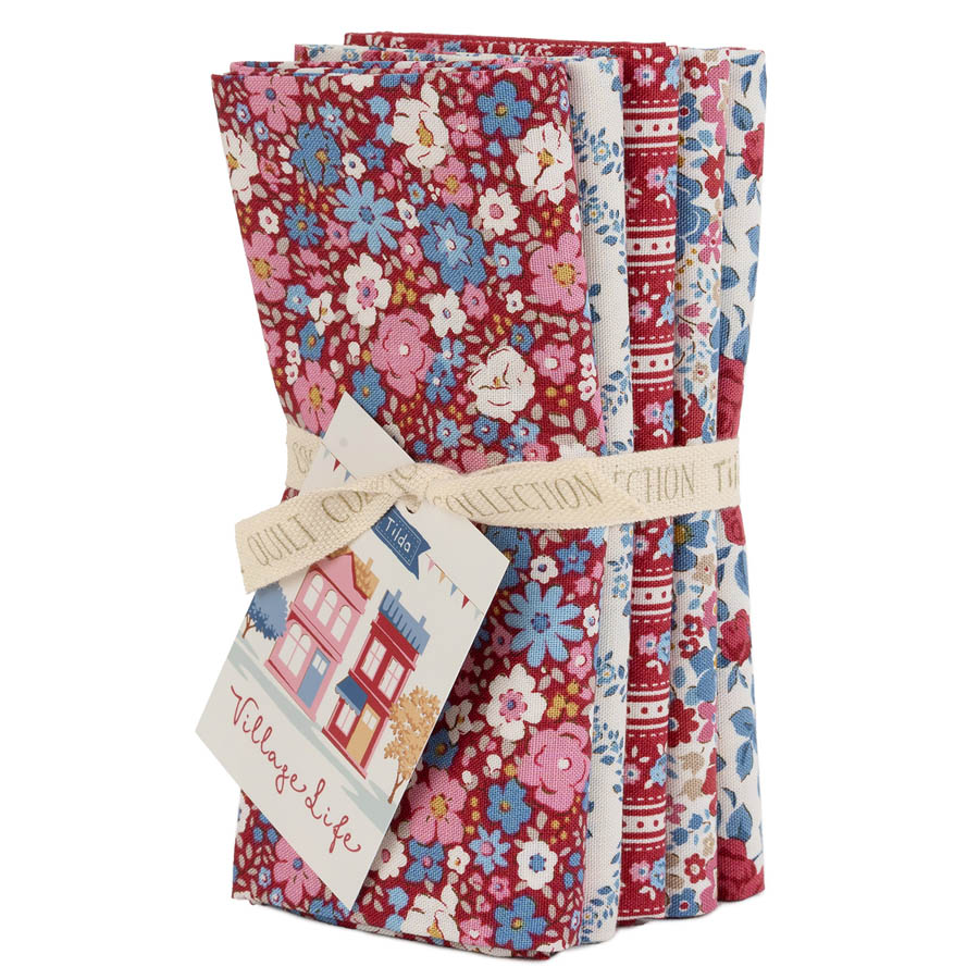 Tilda Village Life FQB 5 fabrics