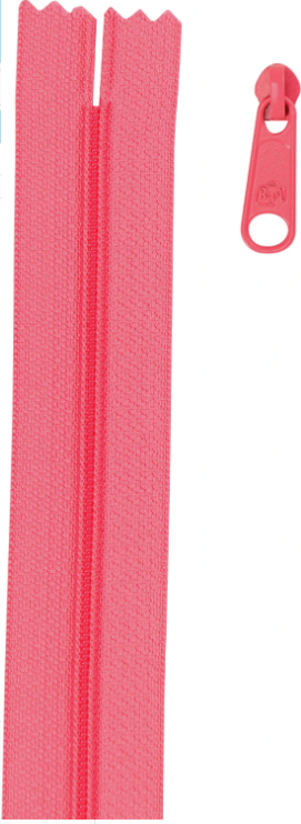Zippers by the Yard Coral