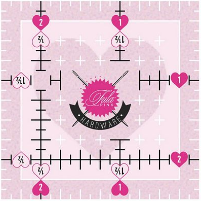 Tula Pink 2.5" x 2.5" Non Slip Heart Ruler