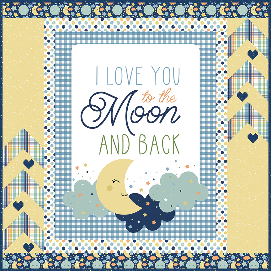 Love You to the Moon Blue