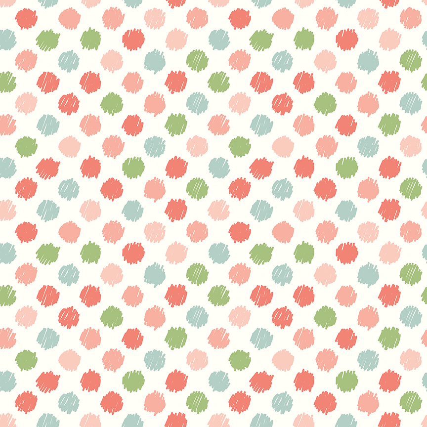 Love You to the Moon Dots White
