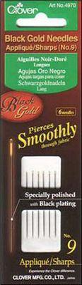 Black Gold Applique Sharps sz 9