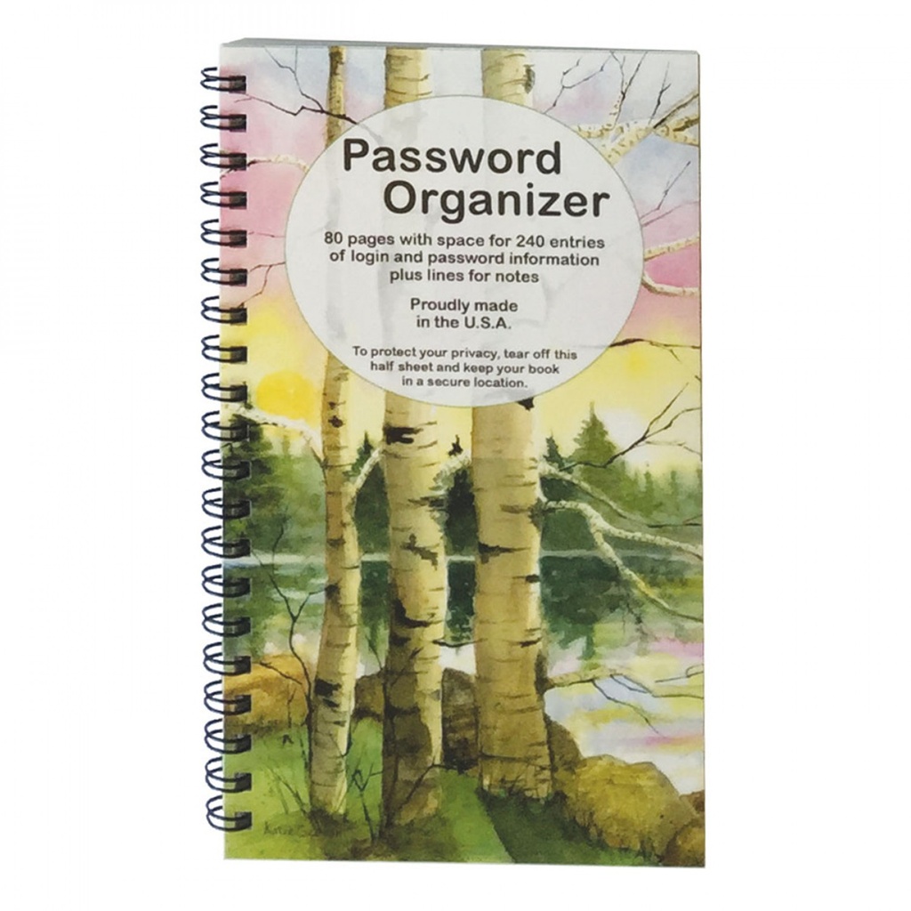 Password Book Birch