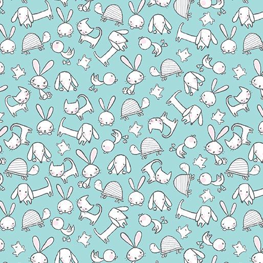 So Loved Animal Toss Turquoise