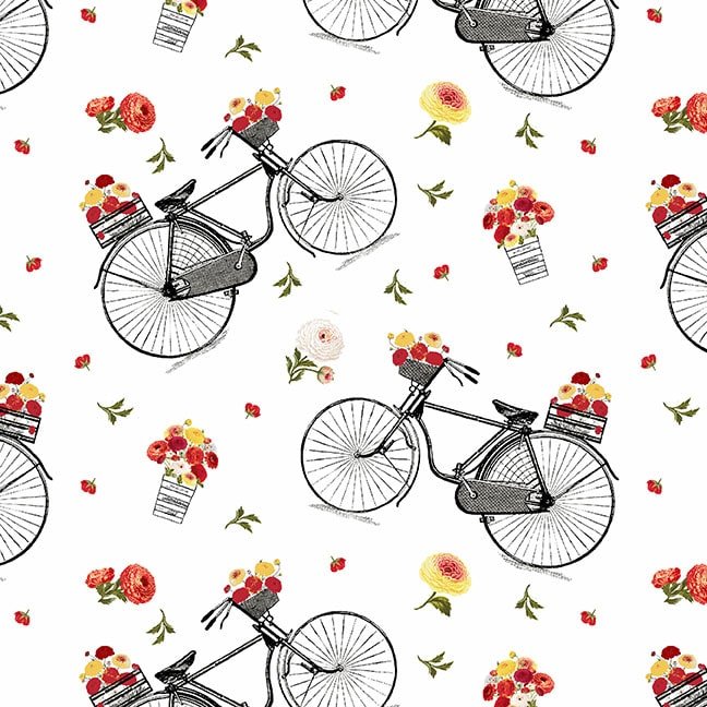 Flower Market Tossed Bicycles