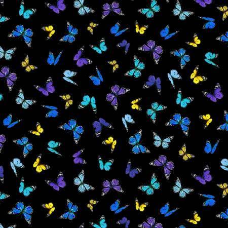 Black Tossed Butterflies