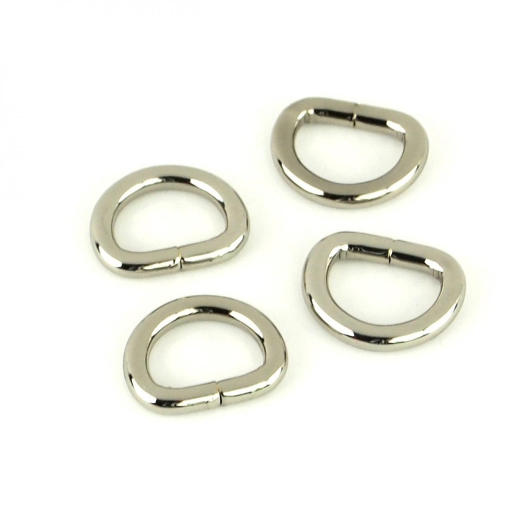 Four D Rings 1/2in Nickel