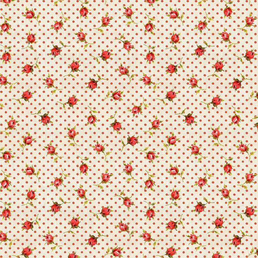 Vintage Rose Small Roses & Dot